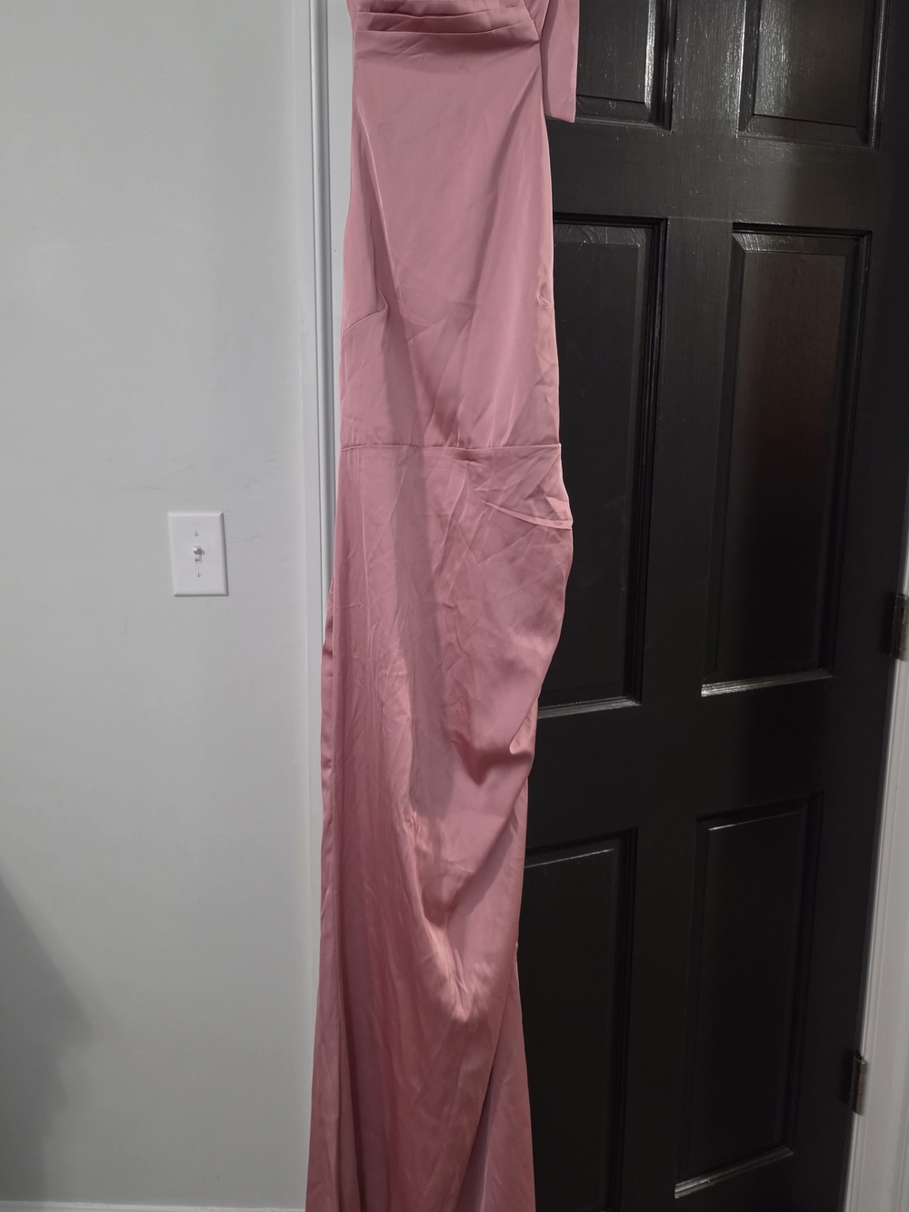 Elegant Dusty Rose Satin Gown
